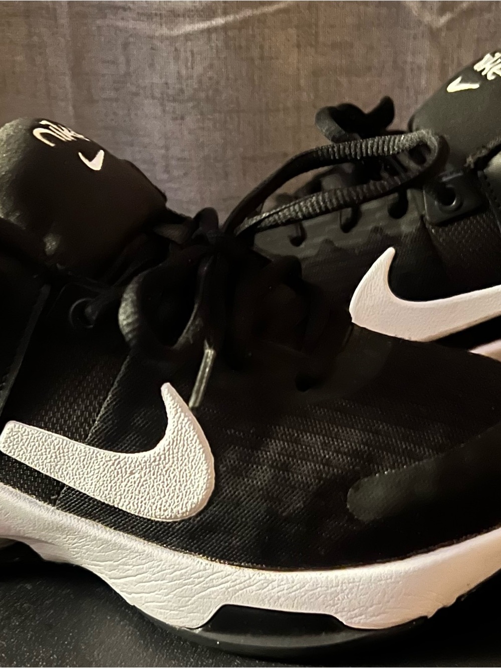 Nike Black and White Swoosh Sneakers